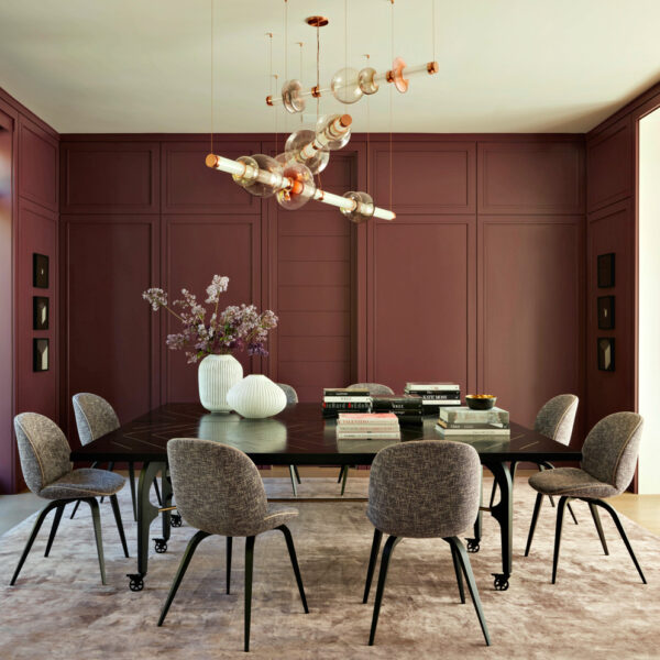 Legaspi Courts Design burgundy dining room