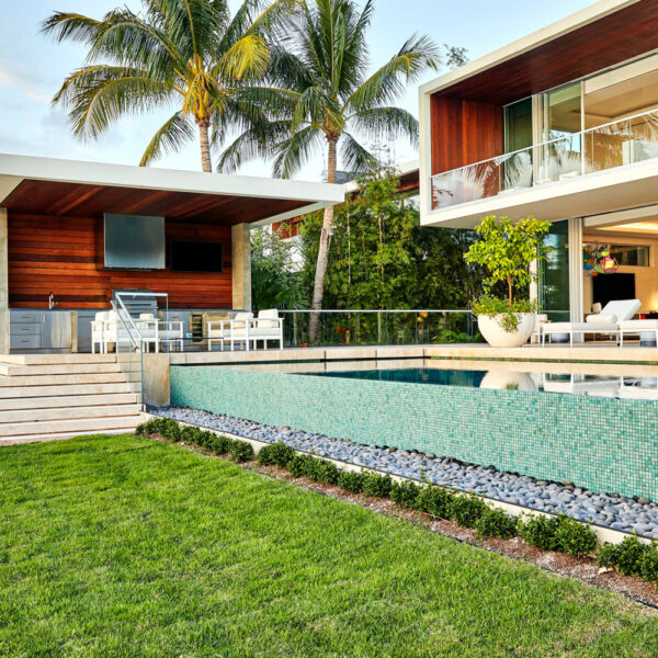 Choeff Levy Fischman Architecture + Design pool deck and grass red winner