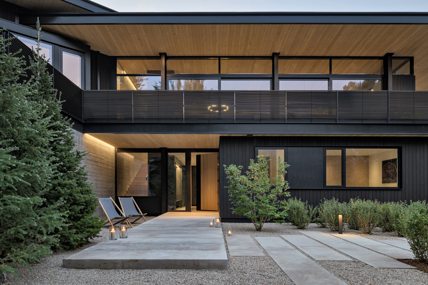 Farmer Payne Architects concrete and black exterior red winner