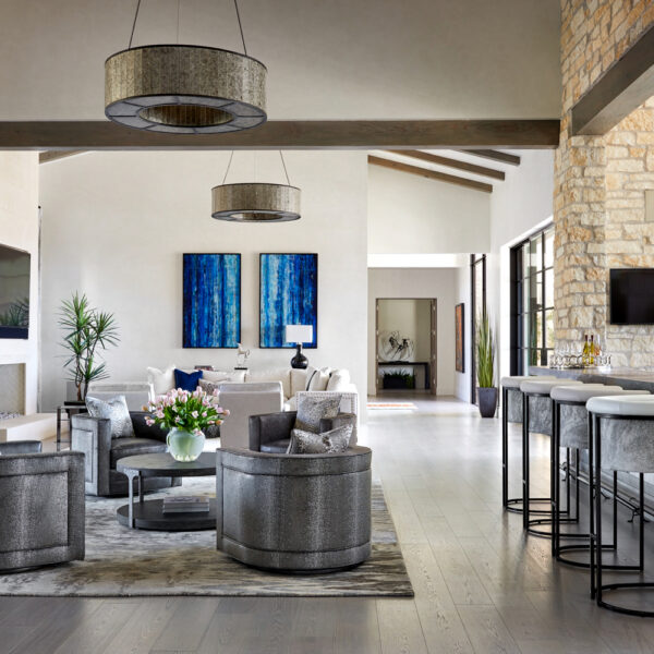 Salcito Design Group 2022 Luxe RED award winner open living room